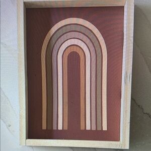 Emrose Ave Modern Rainbow Wall Art Burnt Amber - handcrafted